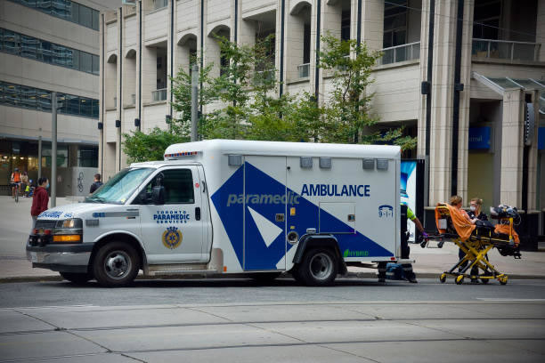 Toronto ambulance unloading patient